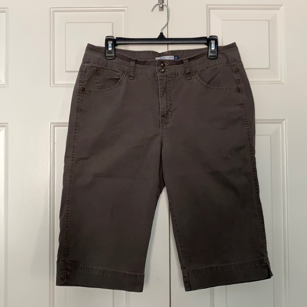 Bandolino Cropped Pants Dark Tan Brown Size 12